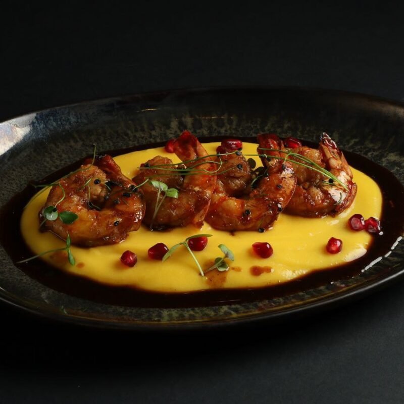 Grilled Shrimp with Pomegranate Molasses Sauce