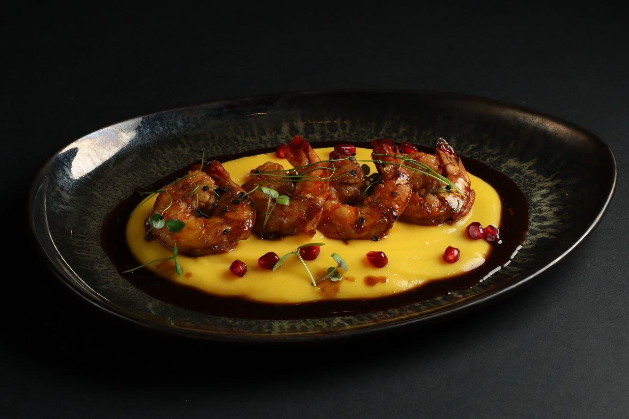 Grilled Shrimp with Pomegranate Molasses Sauce